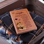 To My Daughter Leather Journal Your Crown
