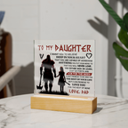 TO MY DAUGHTER VIKING SQUARE ACRYLIC PLAQUE